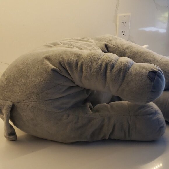 Missing Tag Elephant Gray Stuffed  Animal Pillow Jumbo Big Plush Toy 24" - Picture 8 of 8